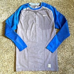 NIKEPRO Tight NikeFIT Royal Blue & Gray Men’s Athletic Top Size XL GUC